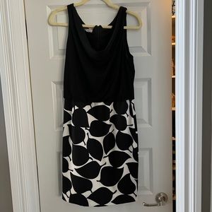 women’s dress L black and white NEW York & Co